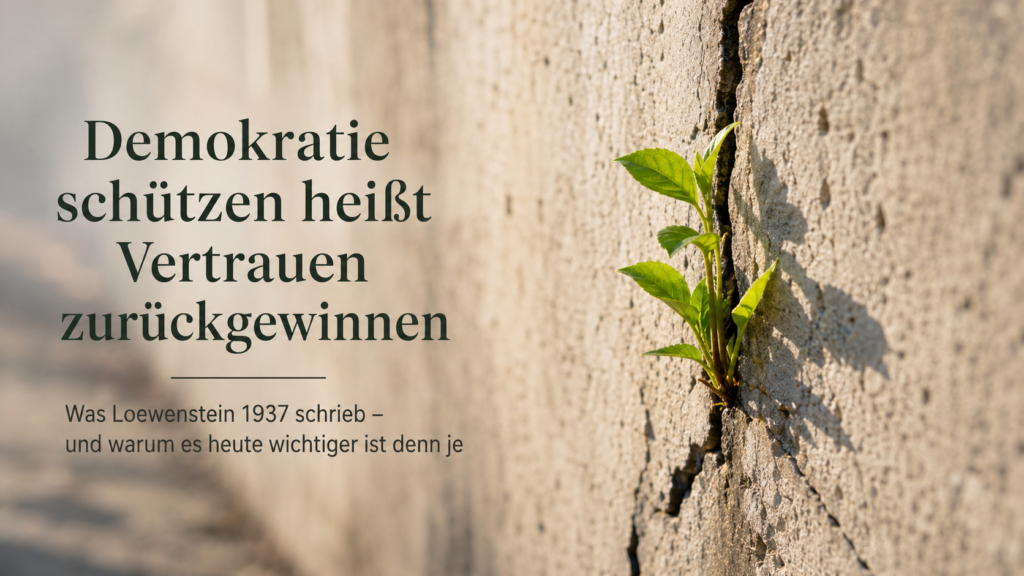 Demokratie schützen heißt Vertrauen zurückgewinnen